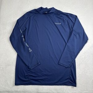 Tesla Regular Fit Blue Long Sleeve Pullover‎ Active Top Men's 4XL